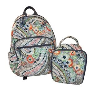 Vera Bradley Citrus Paisley Campus Backpack & Lunchbox Combo